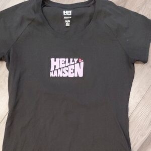 Helly Hansen Black Tee with Pink Logo